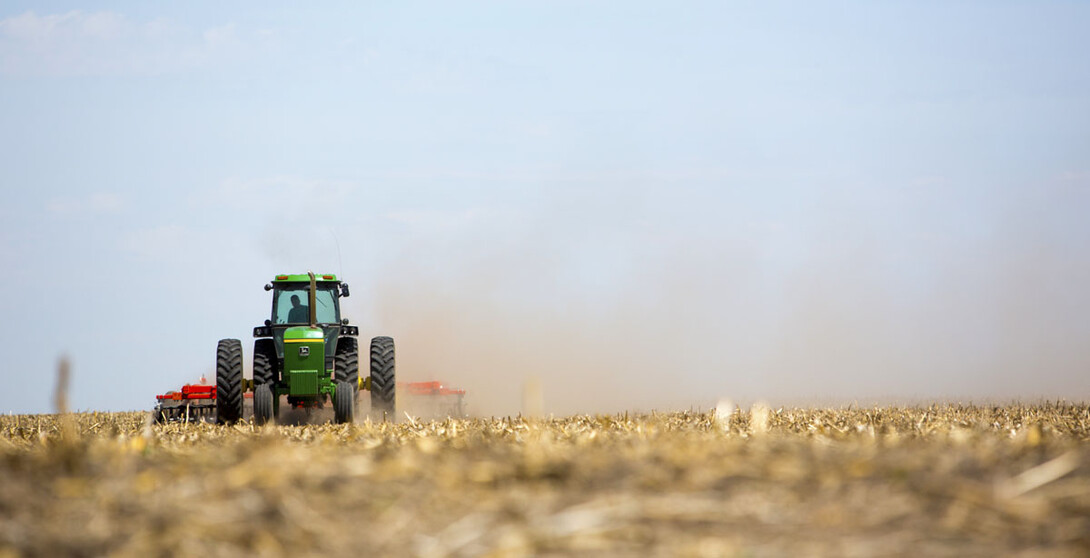 A farmer plants crops in central Nebraska on May 4, 2013. A new UNL study shows that agricultural land values remained steady in the last year.