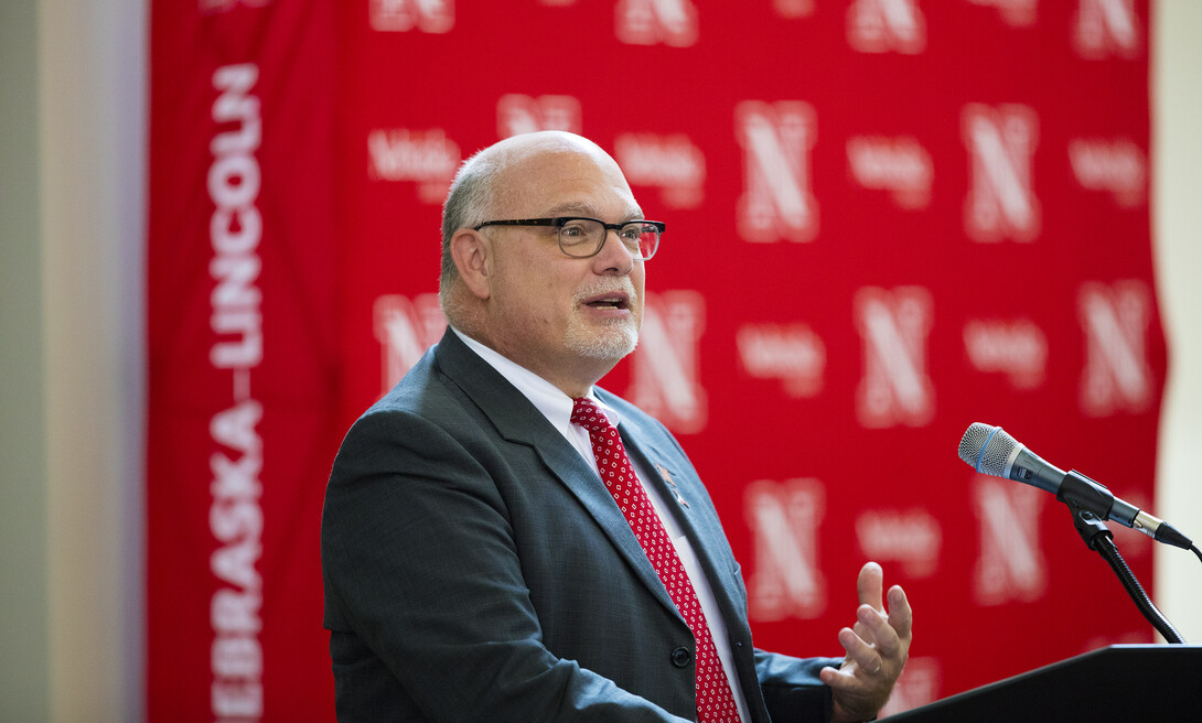 Brad Roth of NUtech Ventures addresses attendees of a recent awards luncheon.