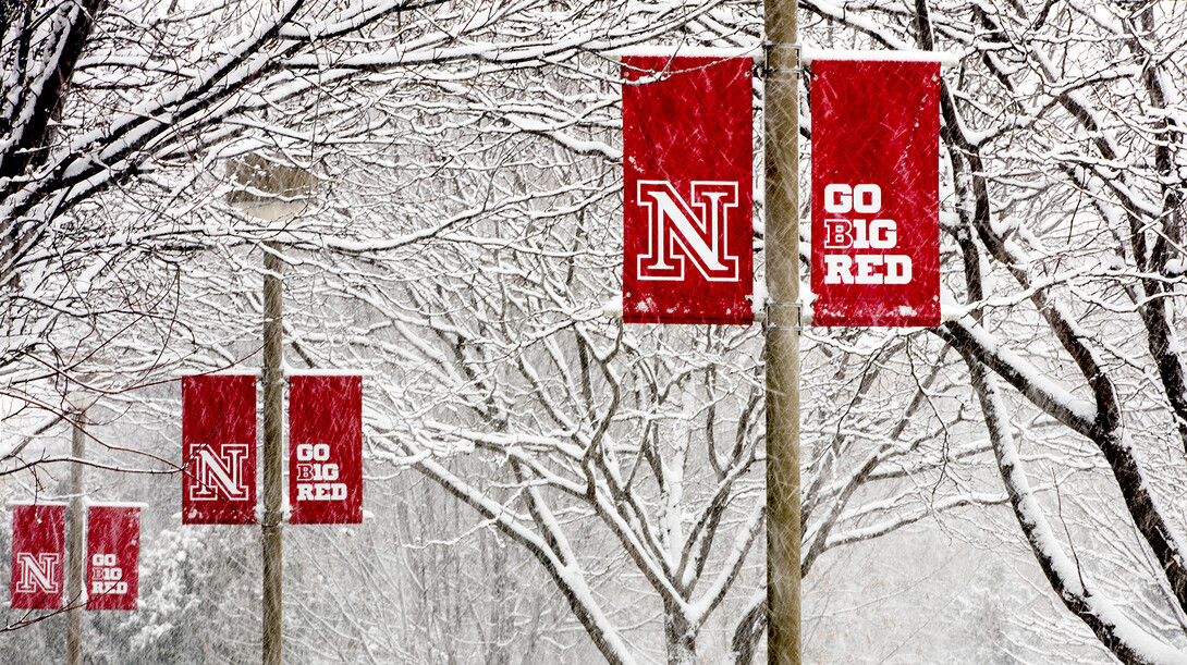 snow on campus