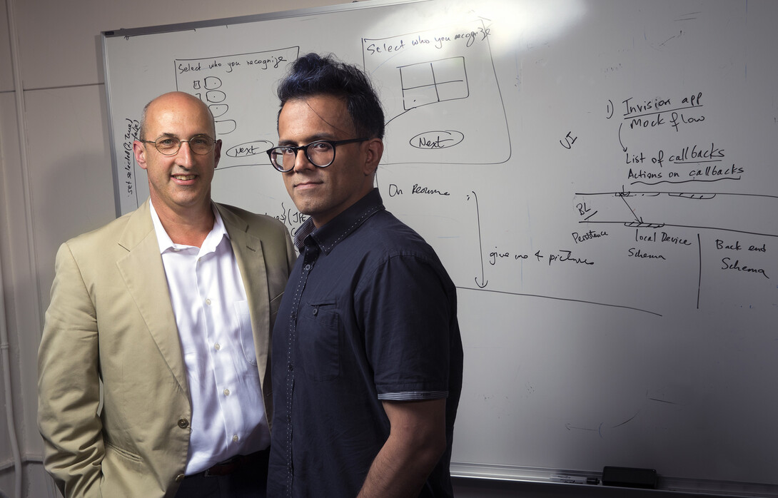 UNL's Kirk Dombrowski (left) and Bilal Khan will head an interdisciplinary team to develop ODIN, short for Open Dynamic Interaction Networks.