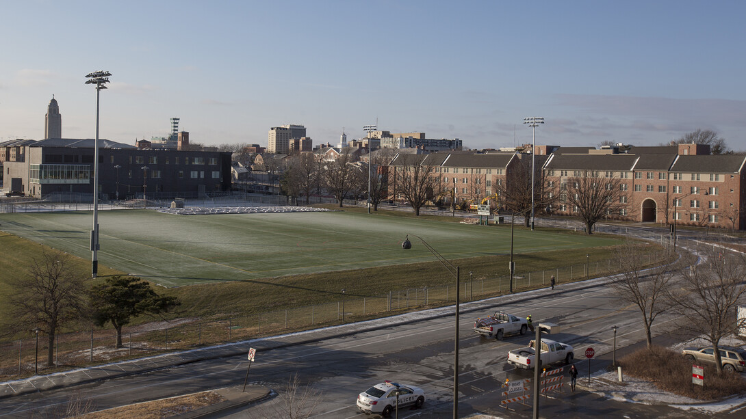 Lincoln's skyline after the removal of Cather and Pound halls.