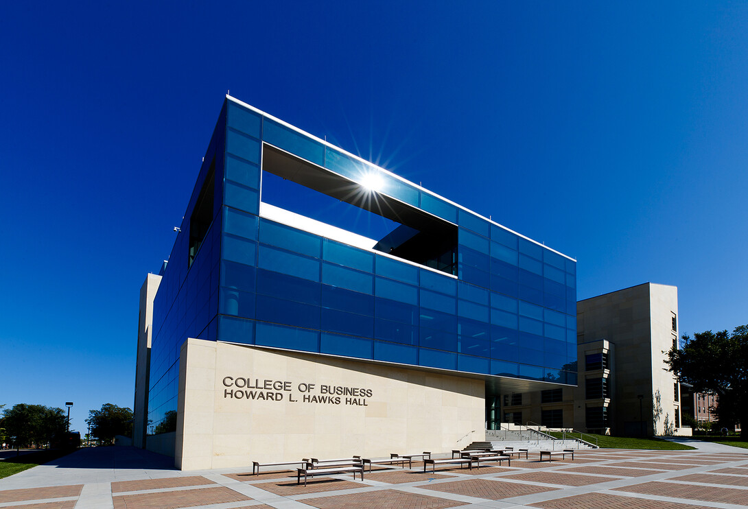 Exterior photo of Howard L. Hawks Hall