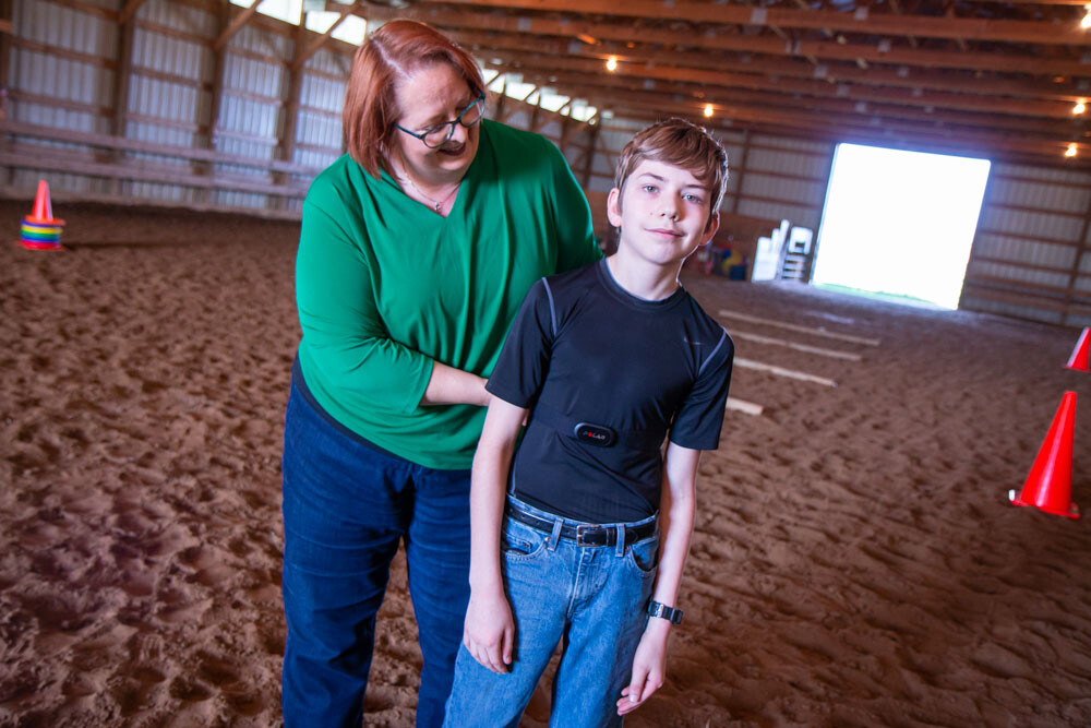 Jacob and heart monitor