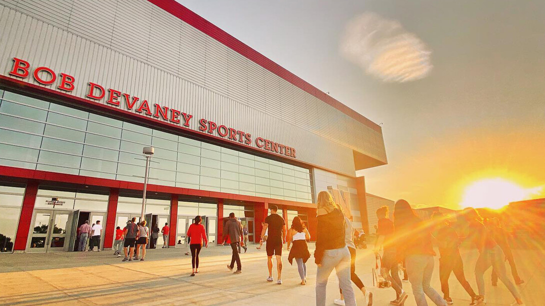 Husker volleyball fans