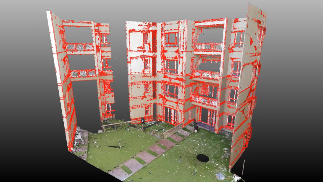 Image of a structure scanned using the software created by Nebraska's Richard Wood and Ebrahim Mohammadi.