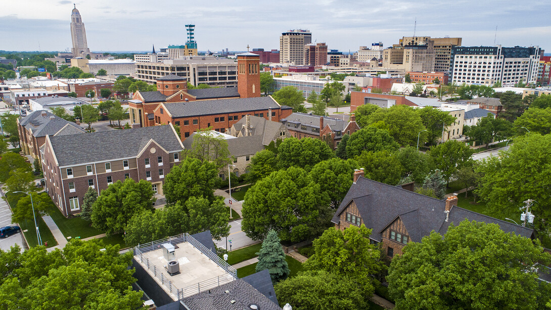 Greek row and downtown Lincoln