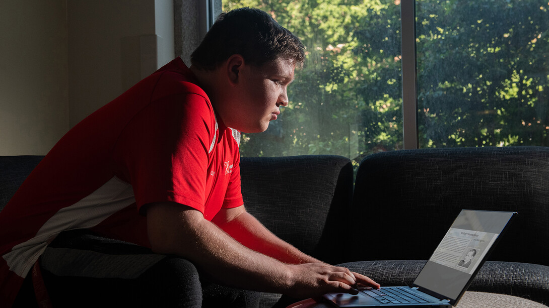 Andrew Malesker, a junior from Hastings, is taking on a leadership role on a UCARE research team that will create a multimedia e-book on the history of performances of a Greek play. Malesker is studying computer science and classical languages at Nebraska.