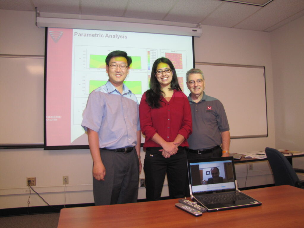 Jamilla's PhD defense with her former advisor, Yong Rak Kim (Left), in 2011. 