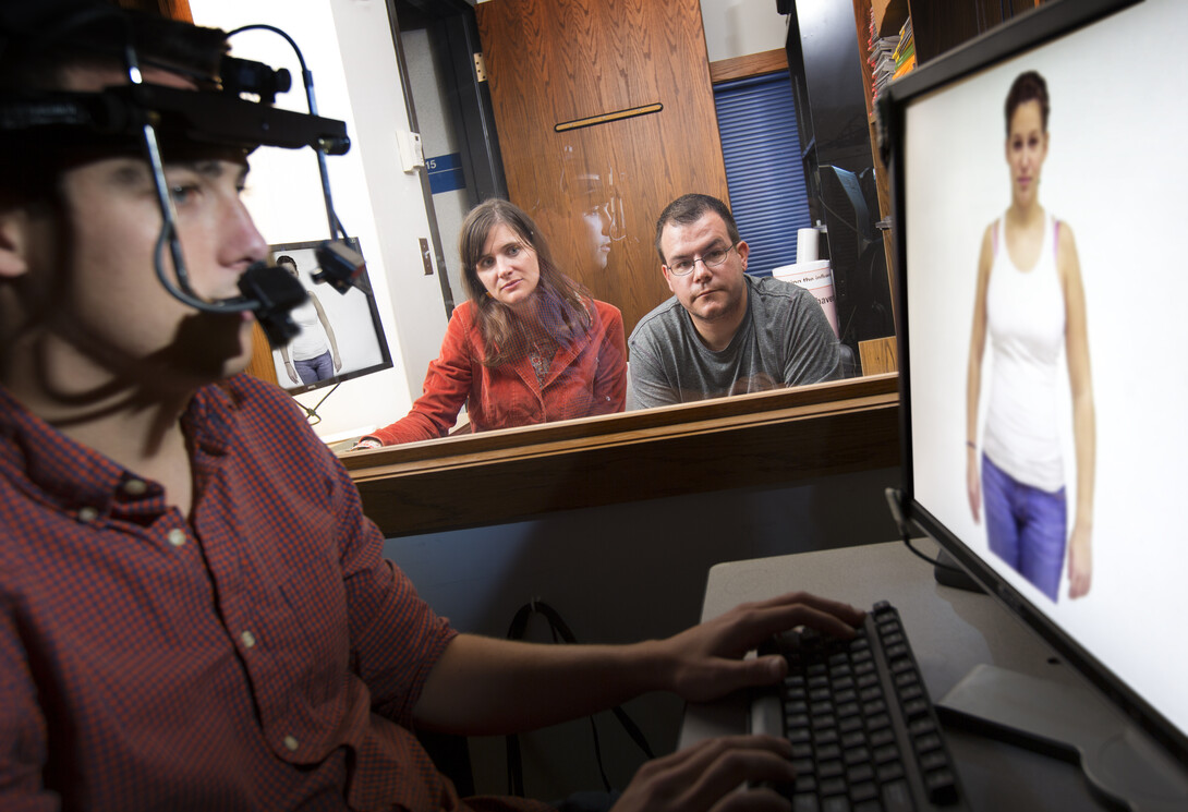 Sarah Gervais (left) and Michael Dodd employed eyetracking technology to intricately map the visual behavior of both men and women as they viewed images of different females with different body types.