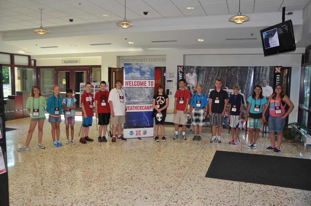 Weather Camp participants from 2013. UNL hosts the annual camp June 9-113.