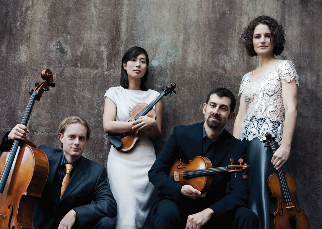 The Chiara String Quartet includes (from left) Gregory Beaver, Hyeyung Julie Yoon, Jonah Sirota and Rebecca Fischer.