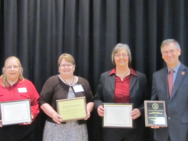Winners of UNOPA's 2015 Oldt honors are (from left) Michelle Jacobs, Kathy Schindler, Susan Thomas and Richard Bischoff.