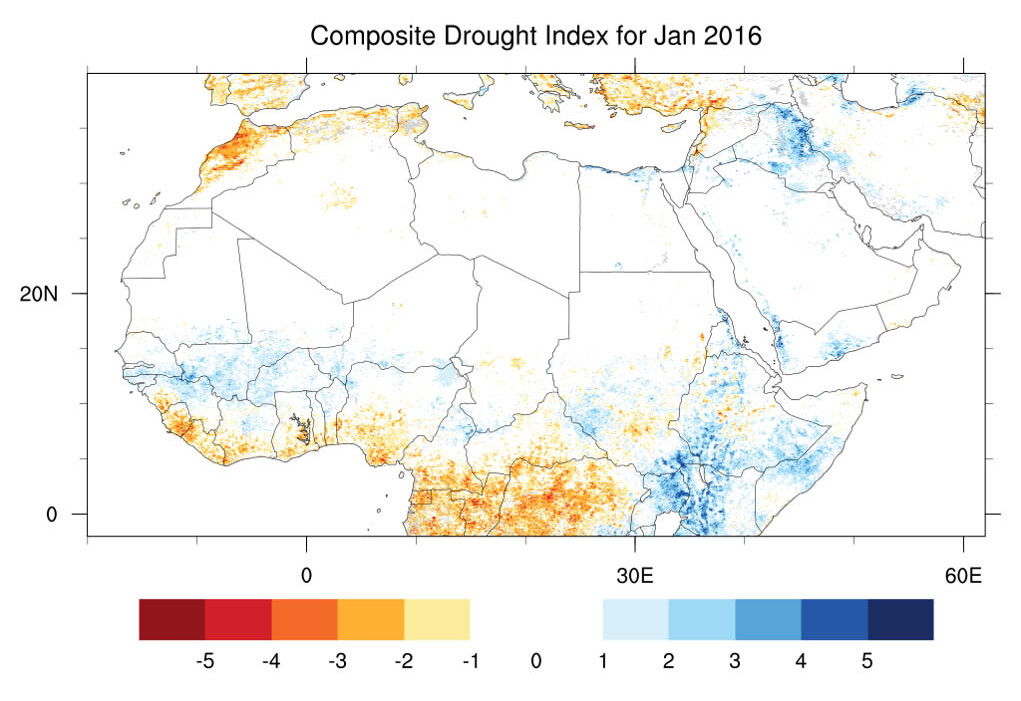 Three University of Nebraska centers have worked together to create the Composite Drought Index for the Middle East and North Africa region as part of a research project funded by the Dubai-based International Center for Biosaline Agriculture. The three centers are UNL's National Drought Mitigation Center, the University of Nebraska's Robert B. Daugherty Water for Food Global Institute and UNL's Center for Advanced Land Management Information Technologies. This work also involves researchers at 