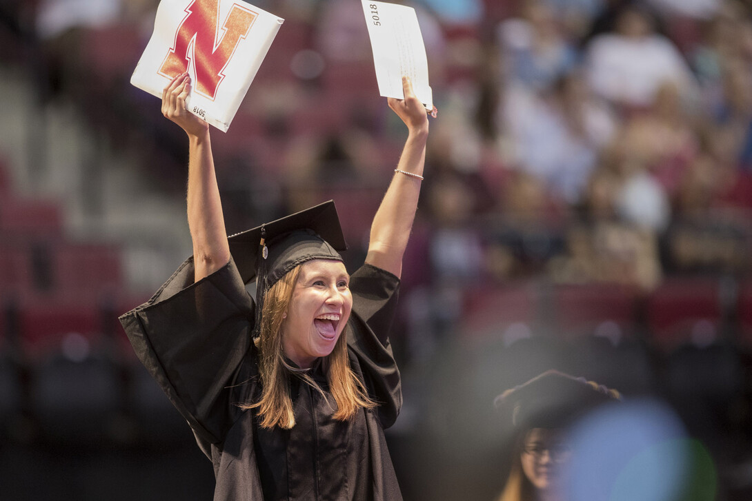 Taylor Legler celebrates her newly earned bachelor of arts.