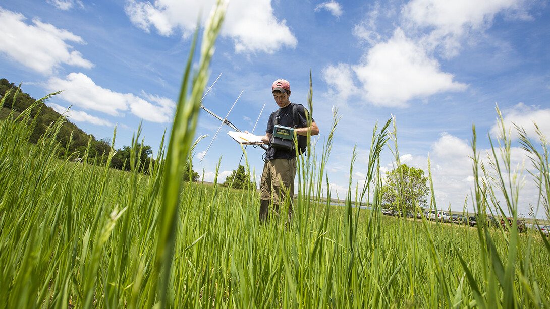 A biological sciences graduate student conducts research near the Cedar Point Biological Station in 2015. Dr. Mark D. Baxa and his wife, Deb, have donated $570,000 to the University of Nebraska Foundation for scholarships, fellowships and a new cabin at the station.