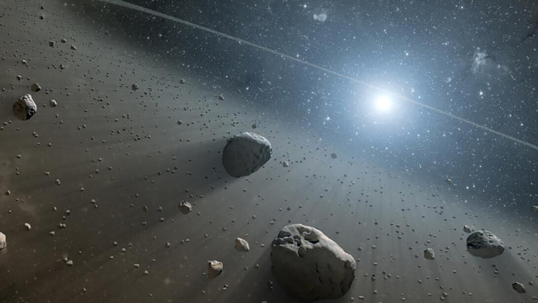Concept of asteroids near the star Vega