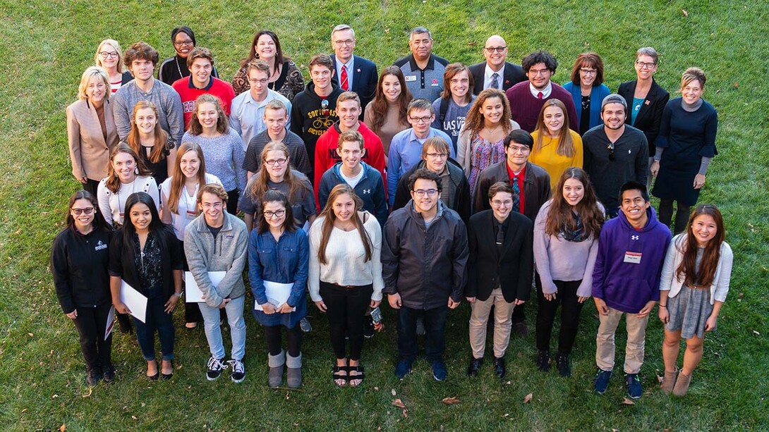 The University of Nebraska–Lincoln recognized 70 freshmen as Big Red Scholars on Nov. 16.