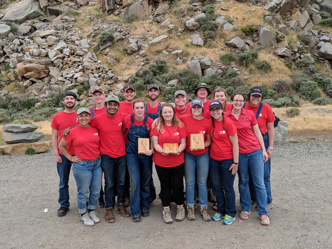 The UNL Soil Judging Team after their third-place finish at the national competition in California. | Courtesy