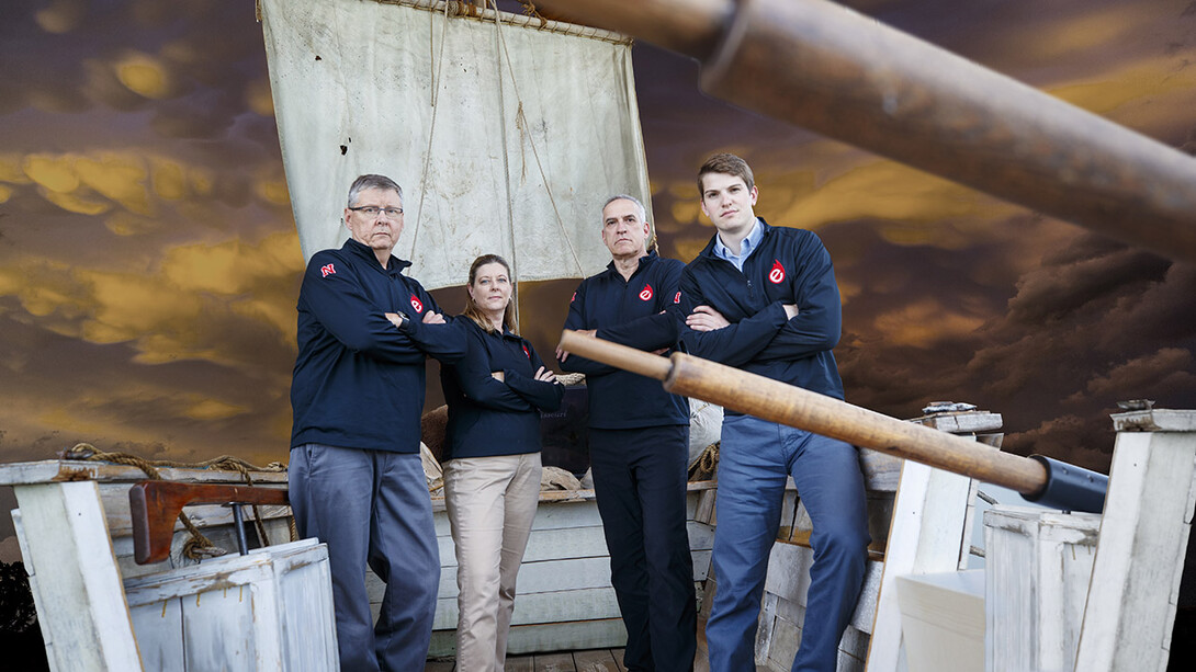 The Engler Agribusiness Entrepreneurship Program team includes (from left) Tom Field, director; Michelle Bassford, chief experience officer; David Lambe, chief learning officer; and Brennan Costello, chief business relations officer.