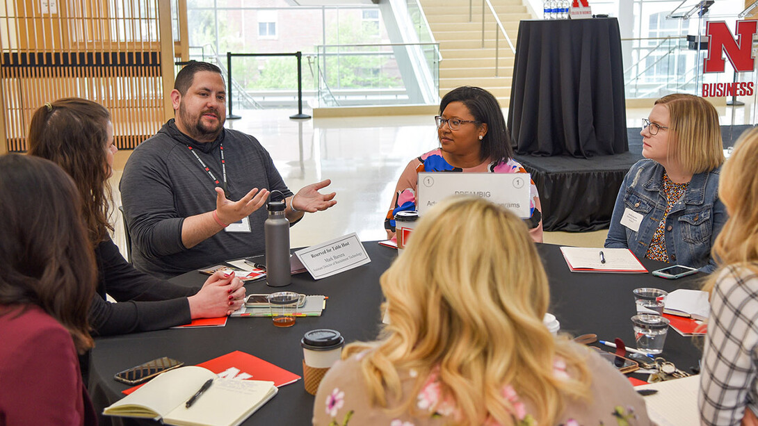 Mark Barrera, appointed to lead the DREAMBIG Academy, spoke on the program at Employer Partners Day at the College of Business.