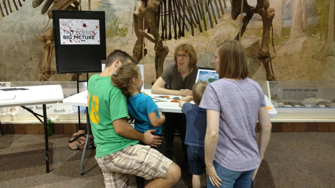 A family participants in the Sunday with a Scientist “Fossil Family Trees” event Sept. 22 at the University of Nebraska State Museum at Morrill Hall. Ashfall Fossil Beds State Historical Park near Royal will host Saturday with a Scientist, “Fossil Family Trees,” from noon to 4 p.m. Oct. 5.