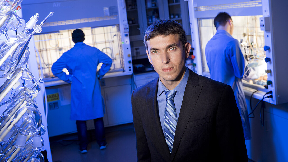 Alexander Sinitskii, associate professor of chemistry at Nebraska, will lead a multi-institution research team investigating ways to incorporate DNA nanotechnology as a construction tool to assemble graphene in new ways that could make the material more useful in electronic devices, among other applications. The project is funded by a three-year, $4.5 million grant from the U.S. Department of Defense’s Office of Naval Research.