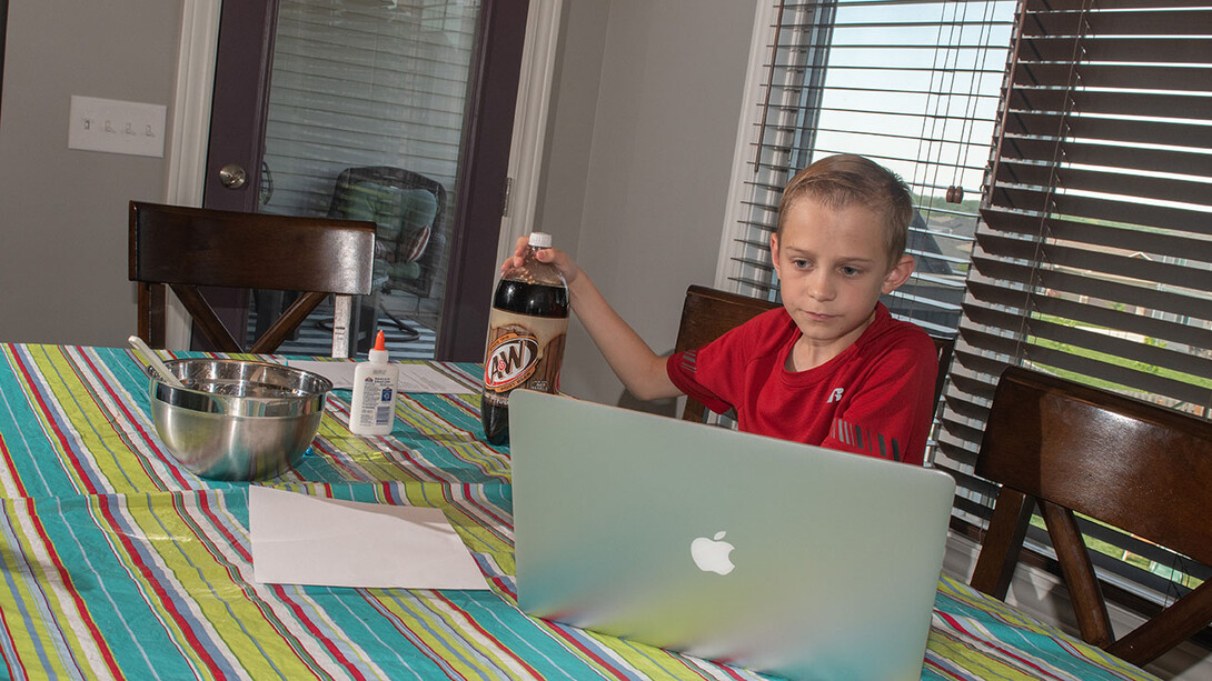 Evan Washburn of Lincoln participates in the Virtual Vibes 4-H camp on June 2. It was the first in a series of virtual 4-H camps taking place this summer.