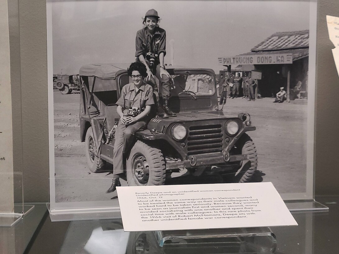 Photo courtesy of Archives & special collections. Bev Deepe Keever in 1966, Vietnam