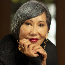 Color portrait of Amy Tan