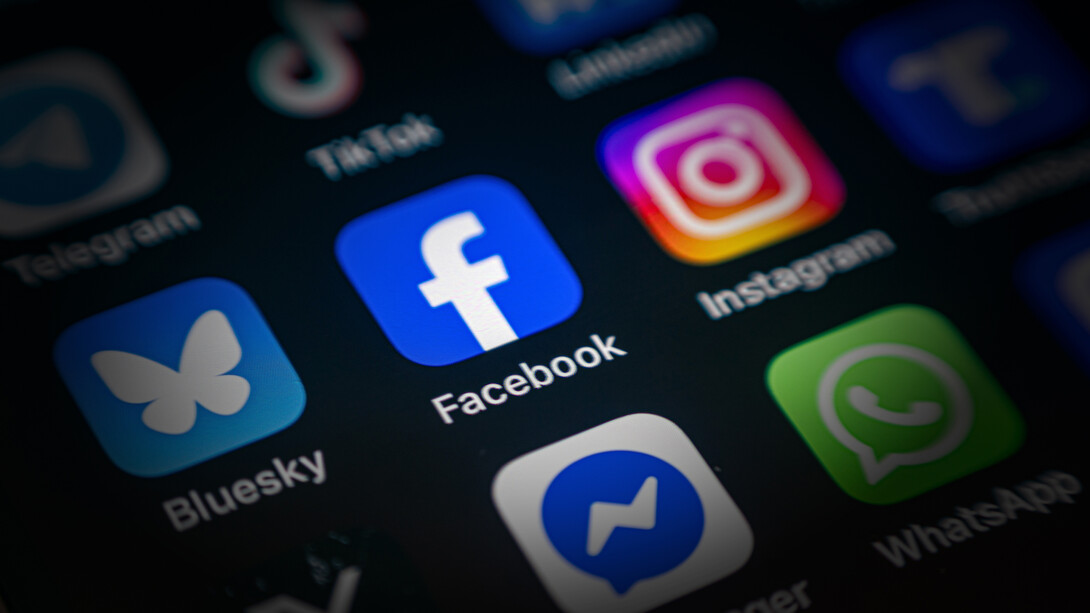 A closeup of a screen with social media app icons.