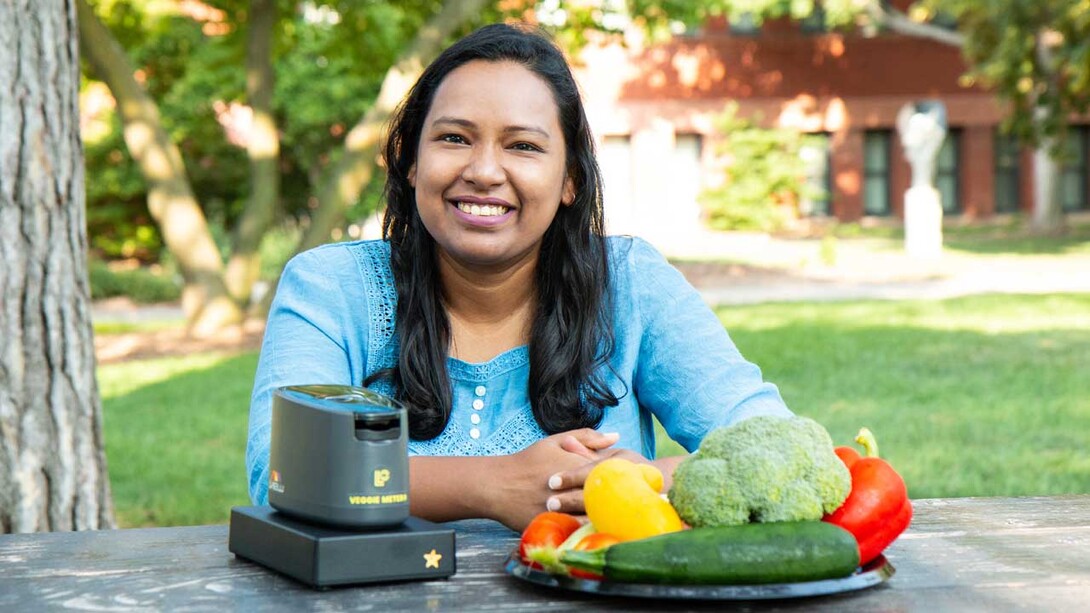 Saima Hasnin, doctoral candidate in child development and early childhood education, is leading research to better understand family child care home (FCCH) providers’ preparation and serving of vegetables, and their influence on children’s vegetable consu