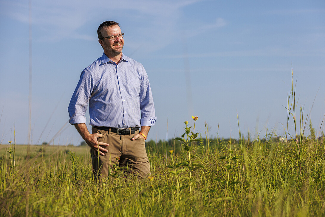 Dirac Twidwell stands on the Plains