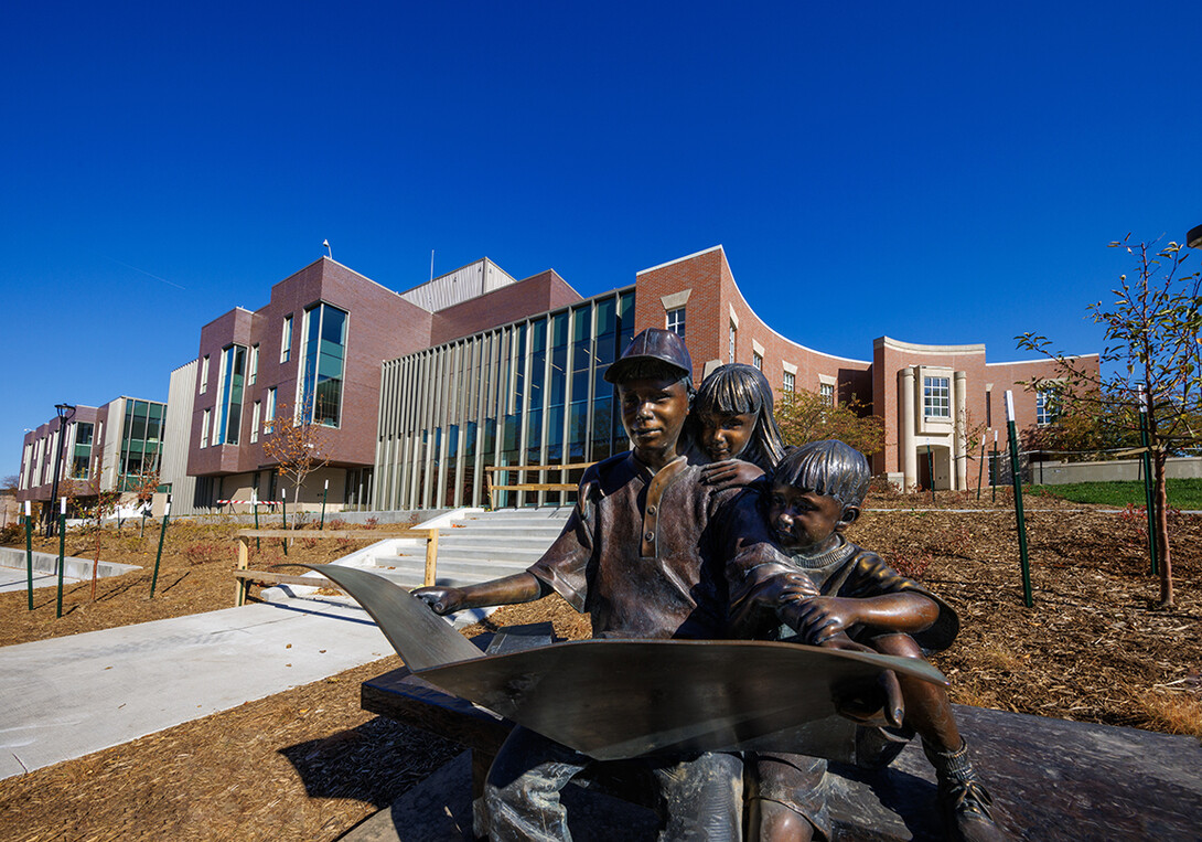 "The Classics," a bronze sculpture, was original to the Teachers' College.