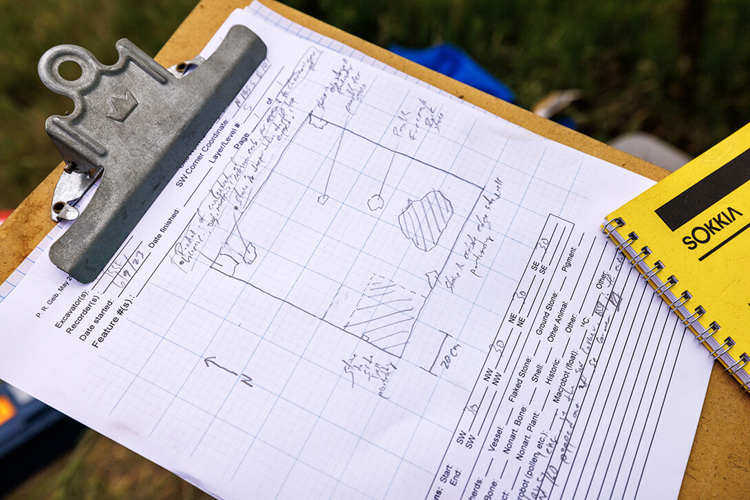 A site map of the excavation area.