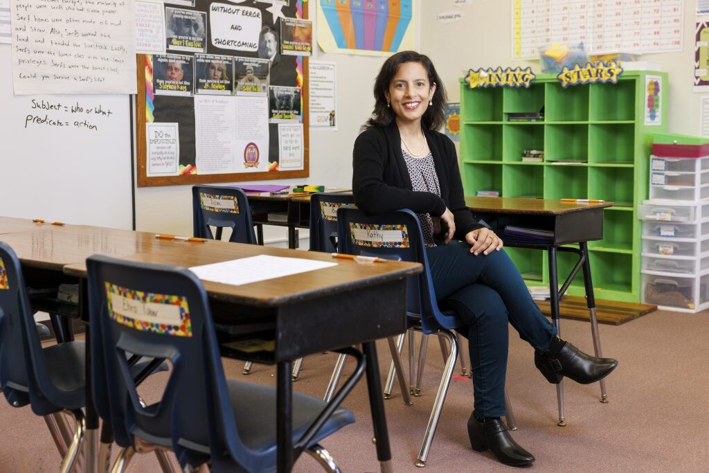 Deepika Menon, leads the RISE Project, a newly funded Noyce Track 4 research project, Research on Integrated STEM Self-efficacy (RISE), to improve integrated STEM instruction in elementary classrooms. Photo used for 2022-2023 Annual Report on Research at Nebraska. October 18, 2023.