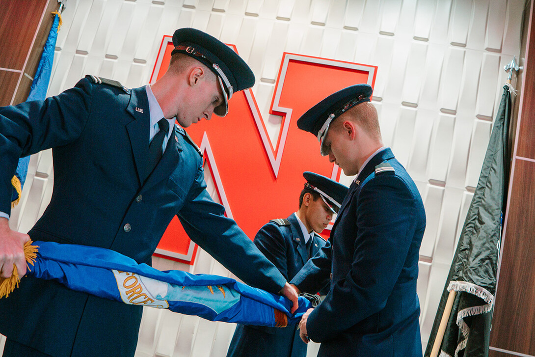 ROTC students participate in the National Roll Call