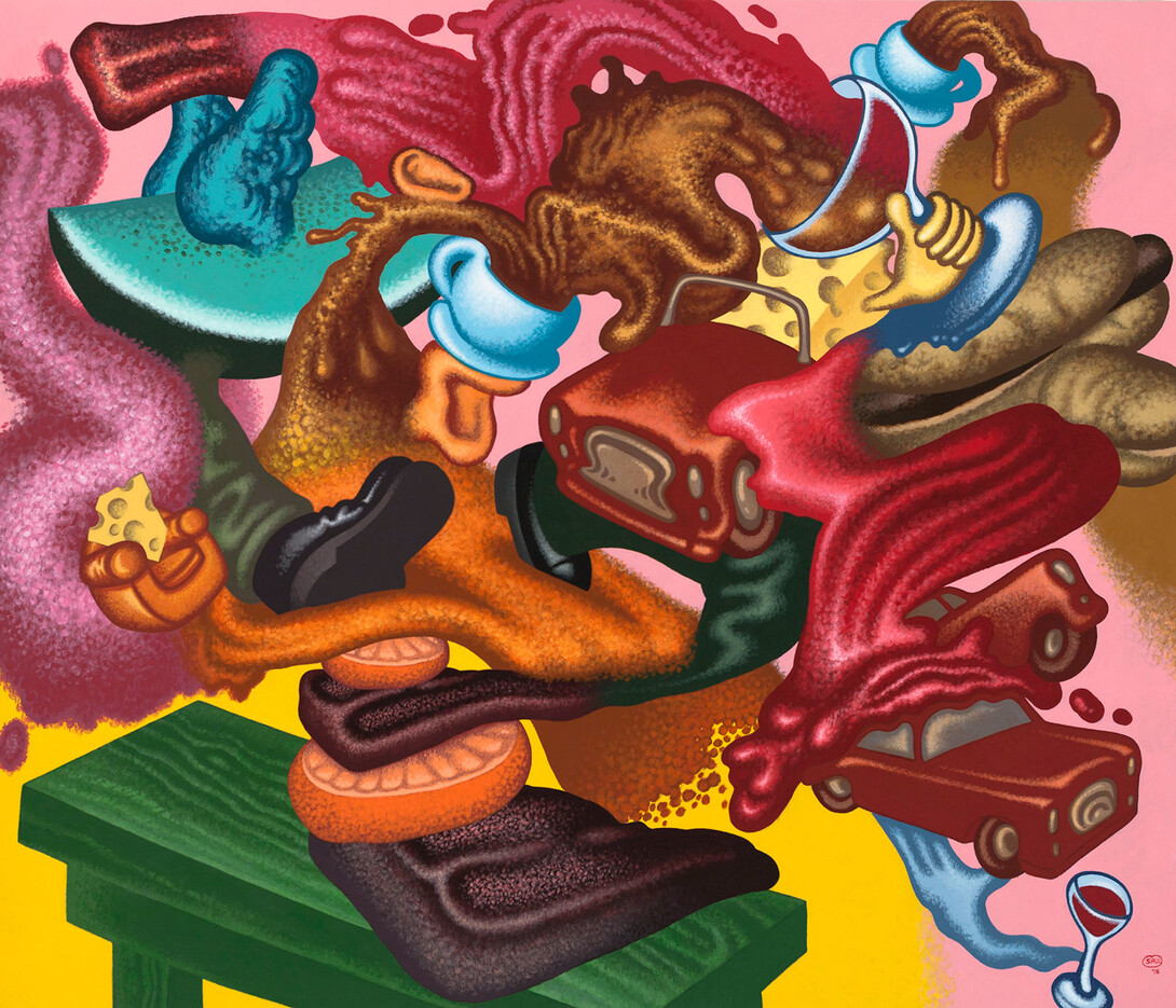 Peter Saul's "Abstract Expressionist Still Life" is featured in "Original Behavior," a new exhibition opening Jan. 17 at Nebraska's Sheldon Museum of Art.