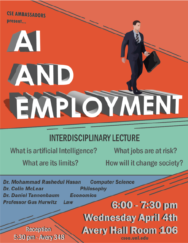 AI and Employment Lecture Poster