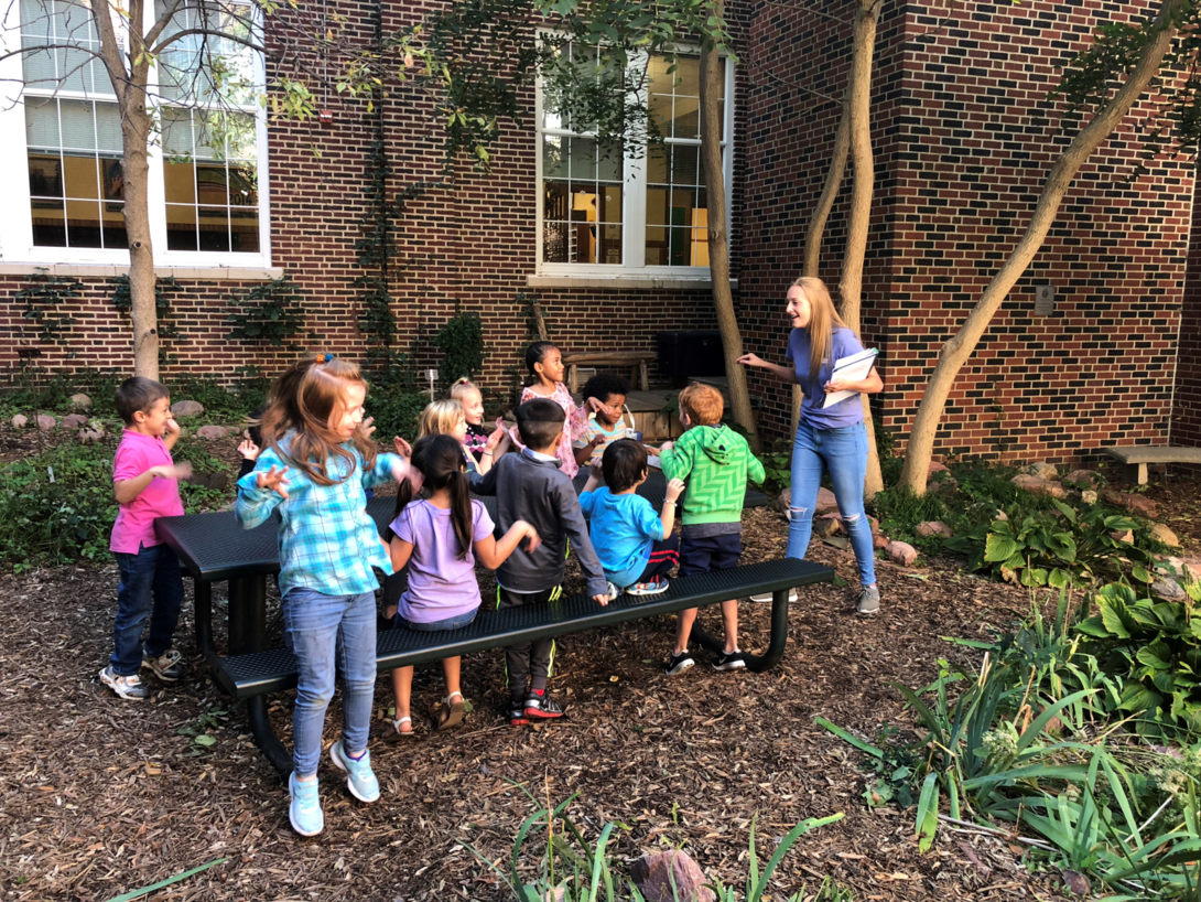 Alex Otto, a Nebraska Honors student, leads a Wildlife of Nebraska Club at Prescott Elementary.