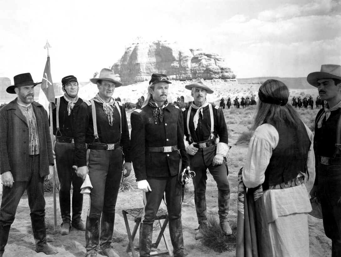 John Wayne and Henry Fonda in "Fort Apache"