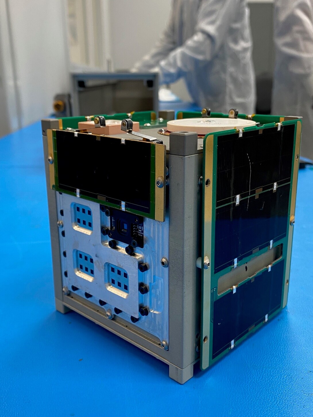 The Satellite Cube was built by students.