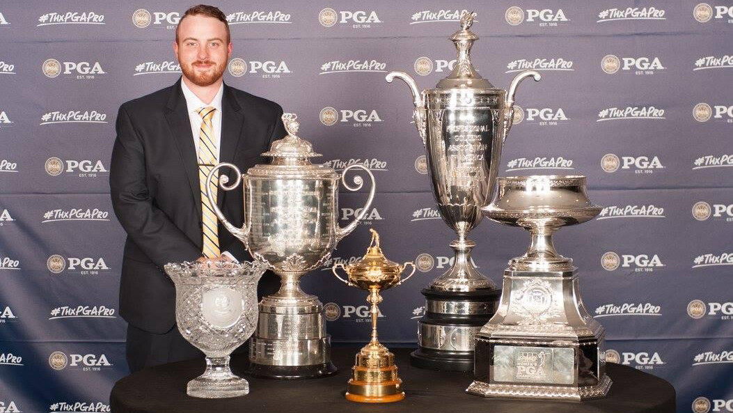 Nebraska's Vincent Bachteler is one of two students selected to shadow rules officials during the PGA Championship in Quail Hollow in North Carolina.