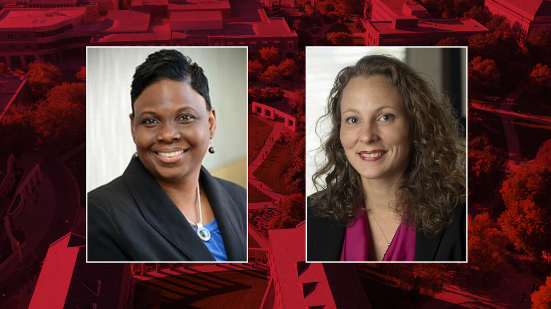 The second two finalists interviewing to serve as assistant vice chancellor for inclusive leadership and learning are (from left) Margaret Browne Huntt and Jennifer PeeksMease. Browne Huntt will interview on Dec. 13. Mease will interview on Dec. 14.