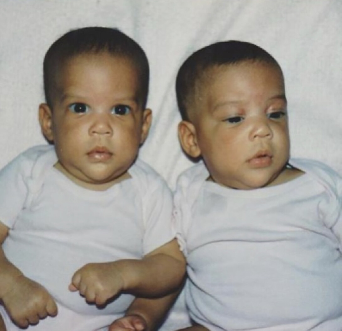 Megan Cardwell and Marissa Oliver as babies in Liverpool, New York.