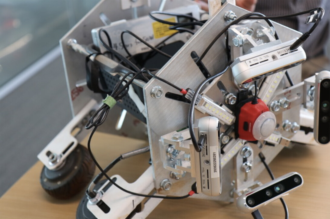 Image of Zhigang Shen's camera system that can be used to find faults within gas pipes.