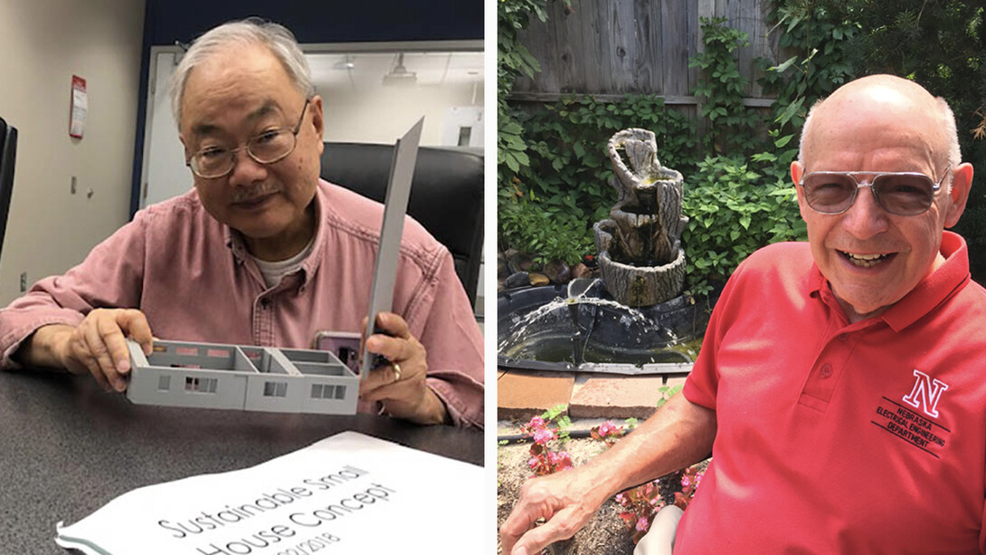 Nebraska Engineering's Bing Chen (left) and Jerry Varner have earned Service Awards for 55 years on campus. They are among nearly 1,000 employees who will earn the awards for years of service to the university.