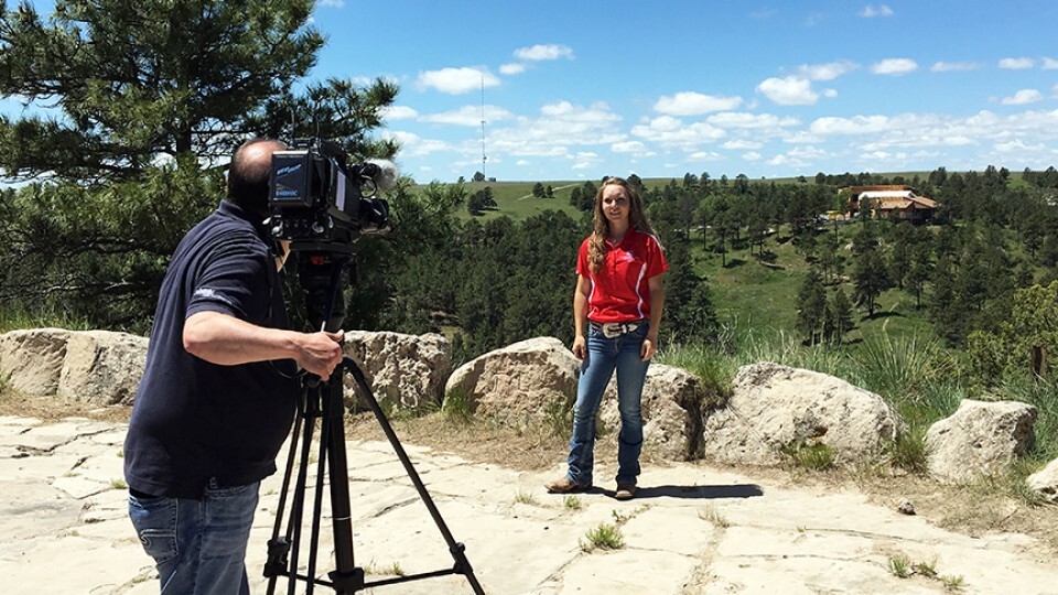 Chrissy Peters during a "Backyard Farmer" segment that ran in June.