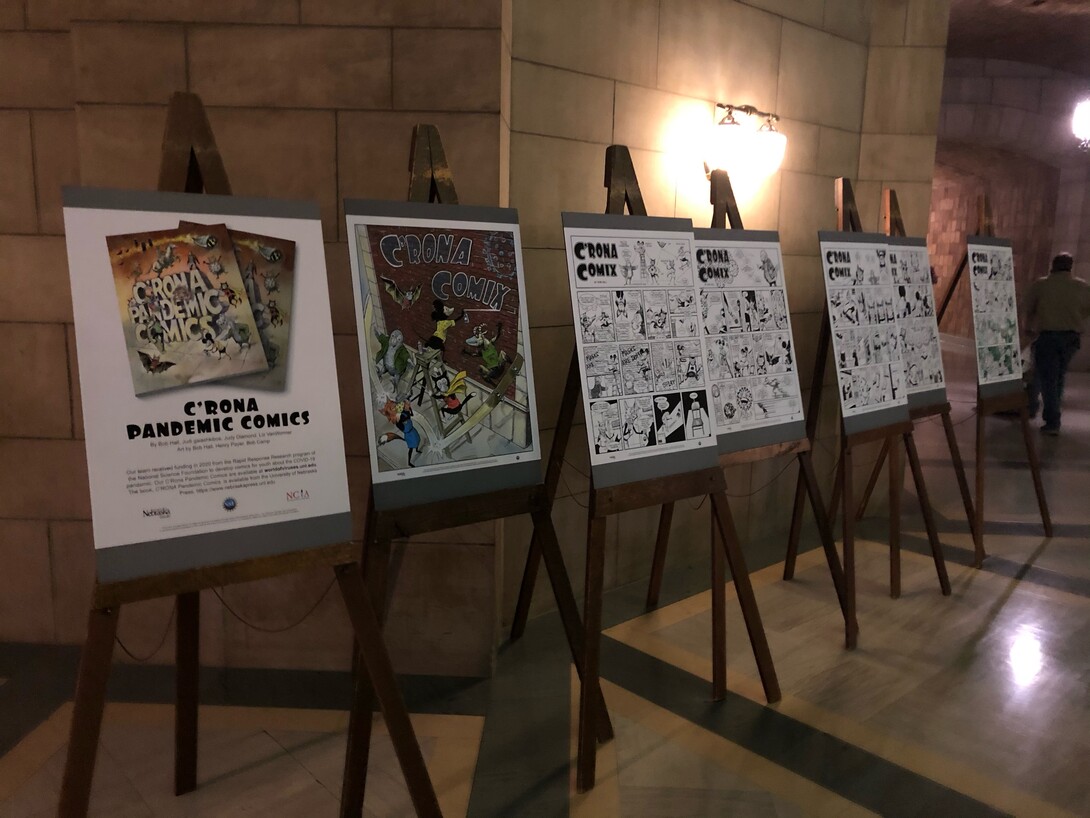 Visit the State Capitol through the end of May to see the display on C’Rona Pandemic Comics