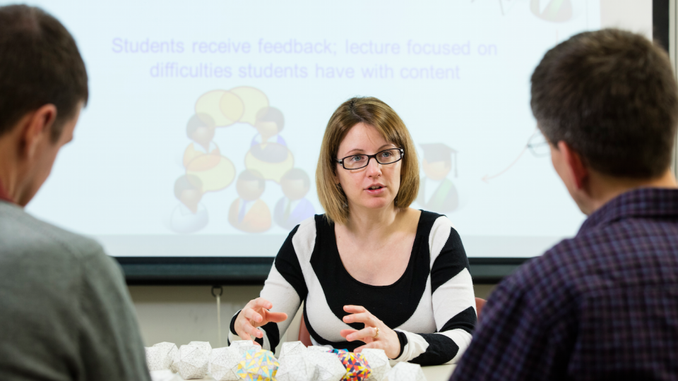 Marilyne Stains, UNL assistant professor of chemistry, is studying how science, technology, engineering and mathematics are taught at the university level and how to improve programs that train faculty to better teach science. 