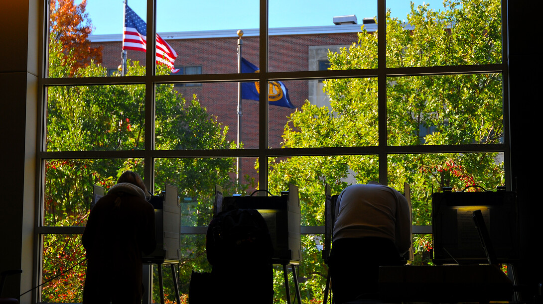 UNL students cast votes during the 2014 midterm election on Nov. 4. Based on results from elections in 2012 and 2014, UNL students are among the nation's best in terms of political participation.